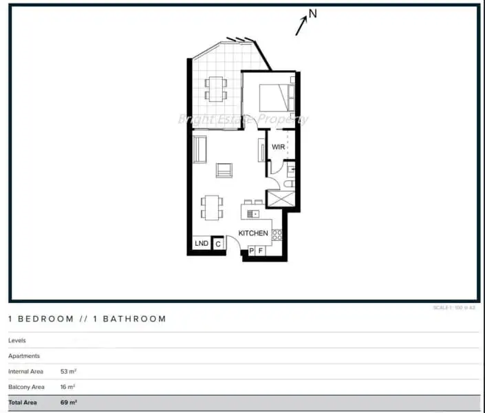 Floorplan of Homely apartment listing, 711/17 Duncan Street, West End QLD 4101