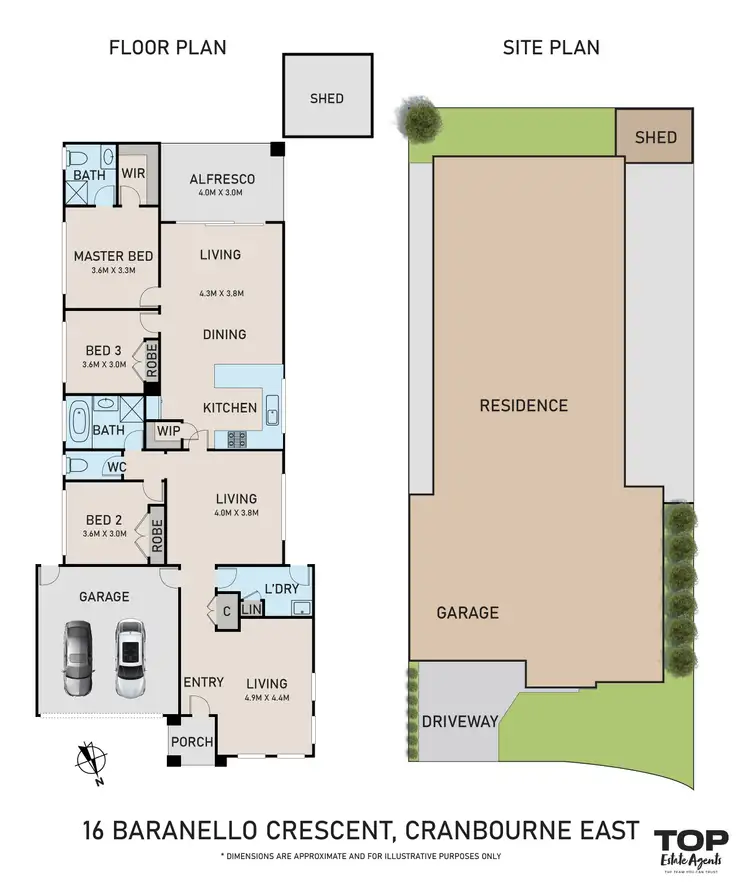 Floorplan of Homely house listing, 16 Baranello Crescent, Cranbourne East VIC 3977