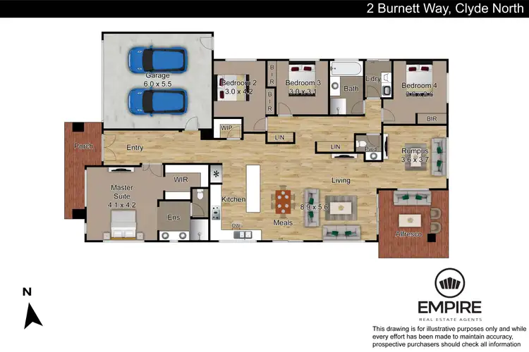 Floorplan of Homely house listing, 2 Burnett Way, Clyde North VIC 3978