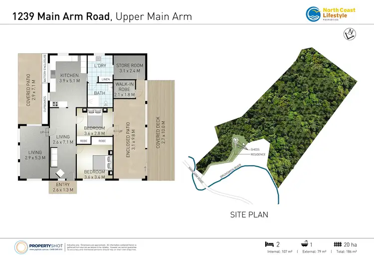 Floorplan of Homely rural property listing, 1239 Main Arm Road, Main Arm NSW 2482