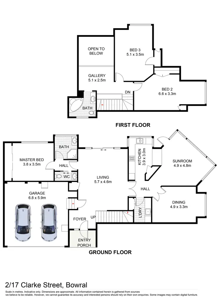 Floorplan of Homely townhouse listing, 2/17 Clarke Street, Bowral NSW 2576