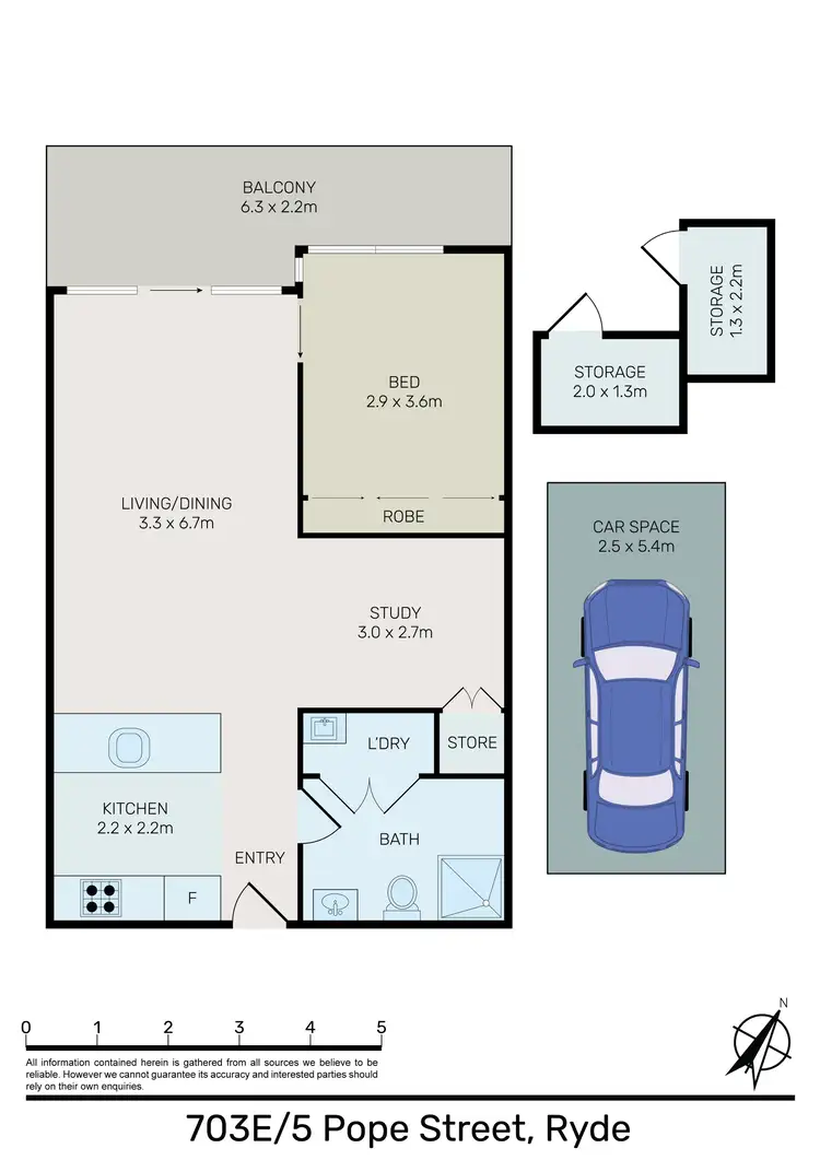 Floorplan of Homely apartment listing, 703E/5 Pope Street, Ryde NSW 2112