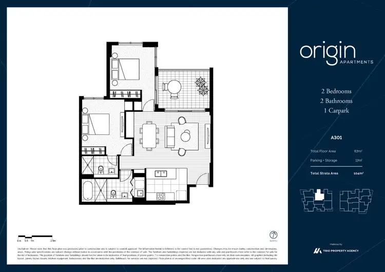Floorplan of Homely apartment listing, 301/1A Crandon Road, Epping NSW 2121