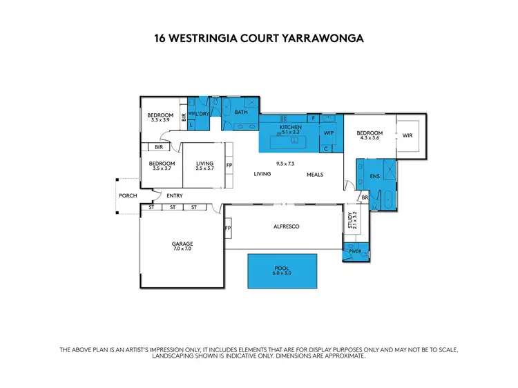 Floorplan of Homely house listing, 16 Westringia Court, Yarrawonga VIC 3730