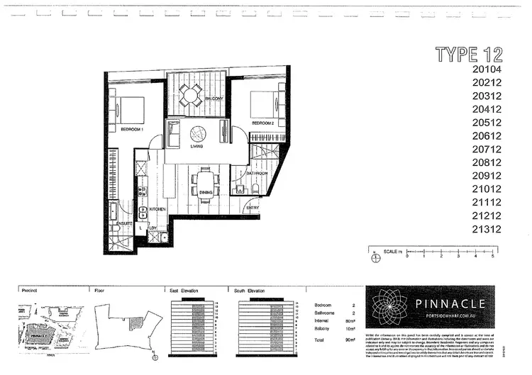 Floorplan of Homely unit listing, 20212/37D Harbour Road, Hamilton QLD 4007