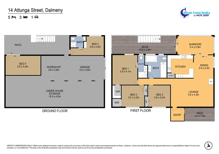 Floorplan of Homely house listing, 14 Attunga Street, Dalmeny NSW 2546