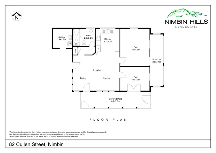Floorplan of Homely house listing, 82 Cullen Street, Nimbin NSW 2480