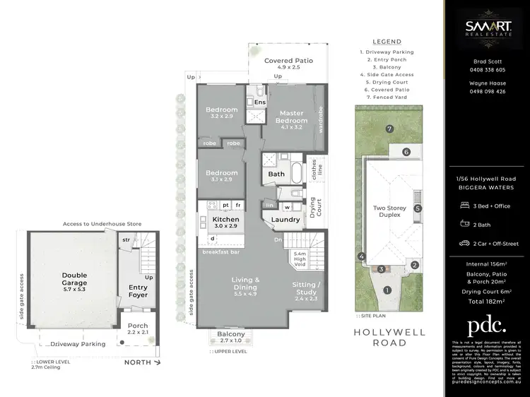 Floorplan of Homely semi-detached listing, 1 / 56 Hollywell Road, Biggera Waters QLD 4216