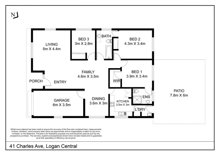 Floorplan of Homely house listing, 41 Charles Avenue, Logan Central QLD 4114