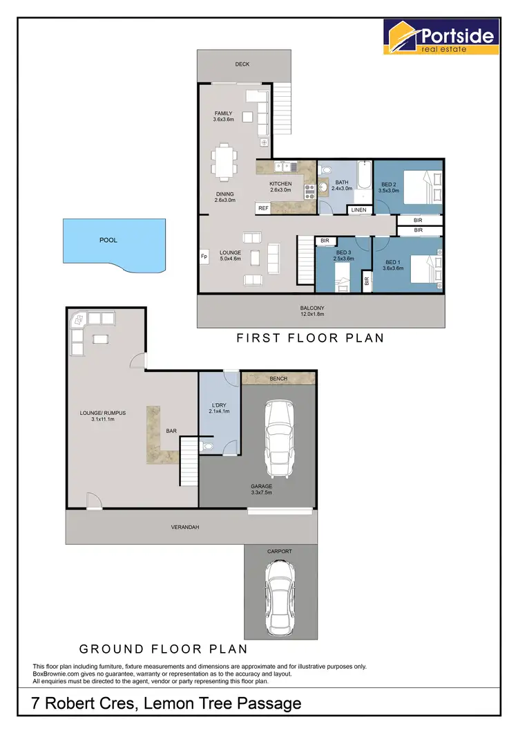 Floorplan of Homely house listing, 7 Robert Crescent, Lemon Tree Passage NSW 2319
