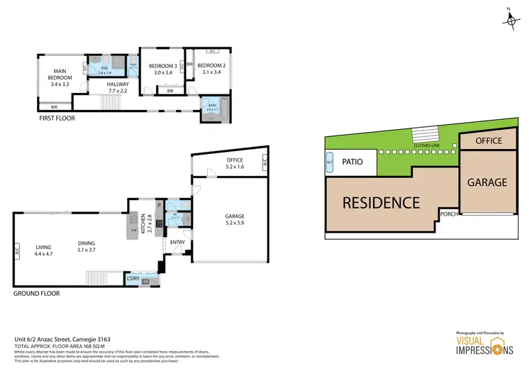 Floorplan of Homely townhouse listing, 6/2 Anzac Street, Carnegie VIC 3163