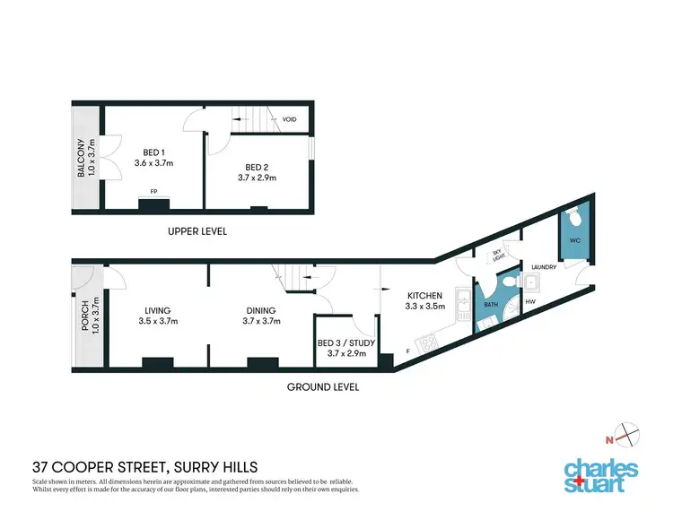 Floorplan of Homely terrace listing, 37 Cooper Street, Surry Hills NSW 2010