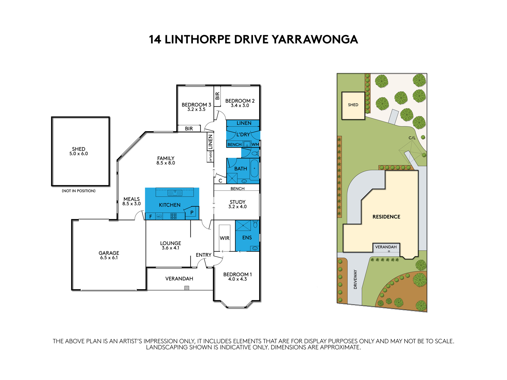 Floorplan of Homely house listing, 14 Linthorpe Drive, Yarrawonga VIC 3730