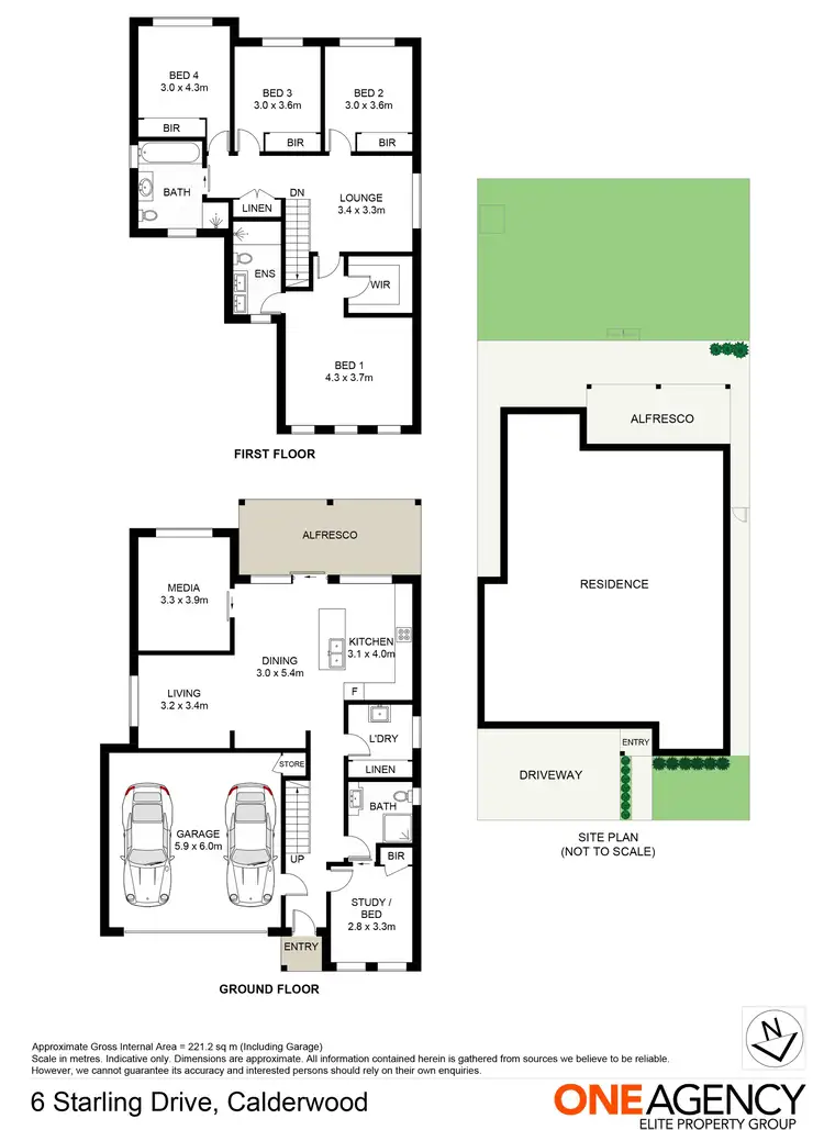Floorplan of Homely house listing, 6 Starling Drive, Calderwood NSW 2527