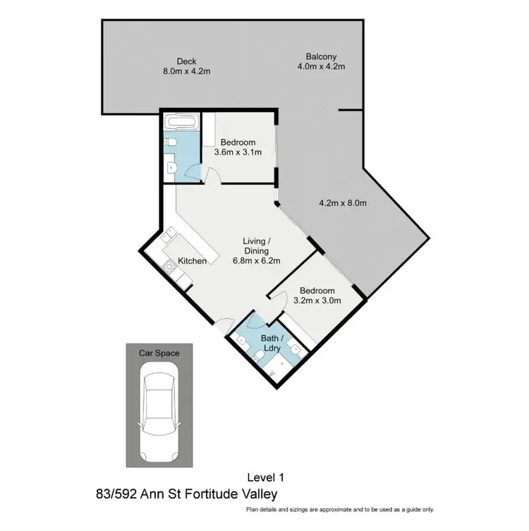 Floorplan of Homely unit listing, 83/592 Ann Street, Fortitude Valley QLD 4006