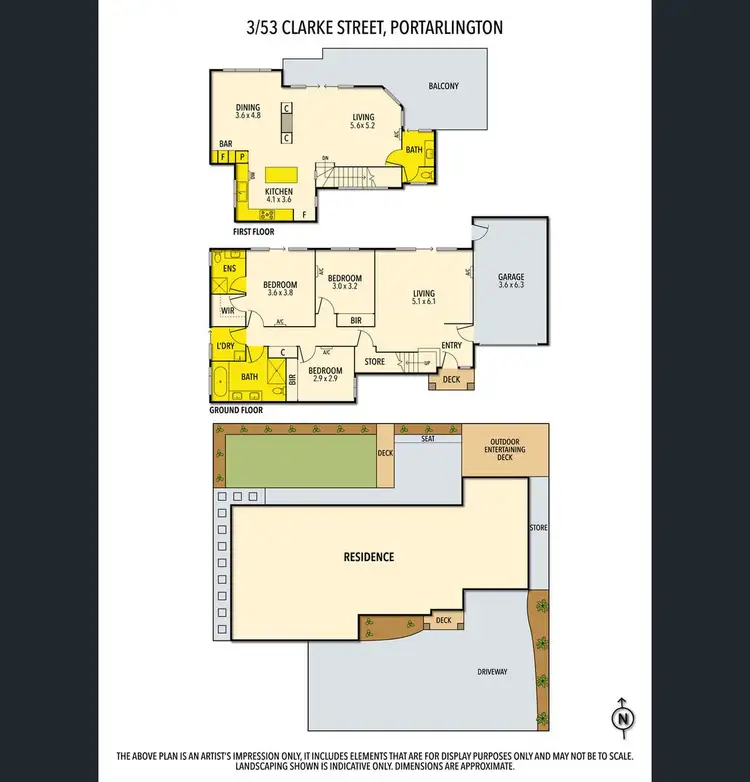 Floorplan of Homely townhouse listing, 3/53 Clarke Street, Portarlington VIC 3223