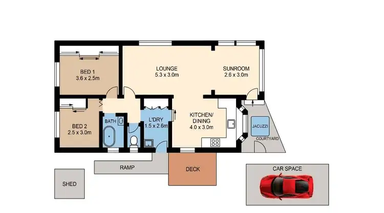 Floorplan of Homely villa listing, 813/138 Windang Road, Windang NSW 2528