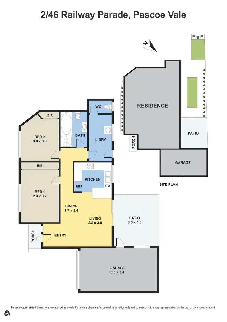 Floorplan of Homely villa listing, 2/46 Railway Parade, Pascoe Vale VIC 3044
