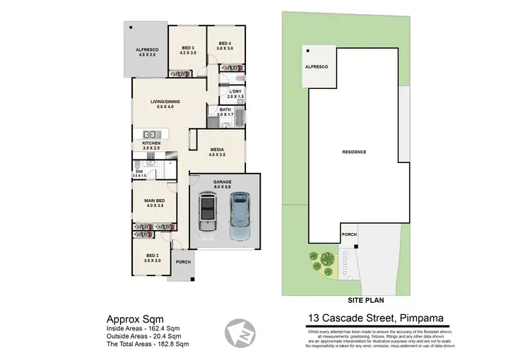 Floorplan of Homely house listing, 13 Cascade Street, Pimpama QLD 4209
