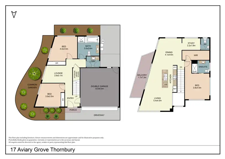 Floorplan of Homely house listing, 17 Aviary Grove, Thornbury VIC 3071