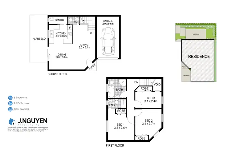 Floorplan of Homely townhouse listing, 3/20 Hampton Street, Fairfield NSW 2165