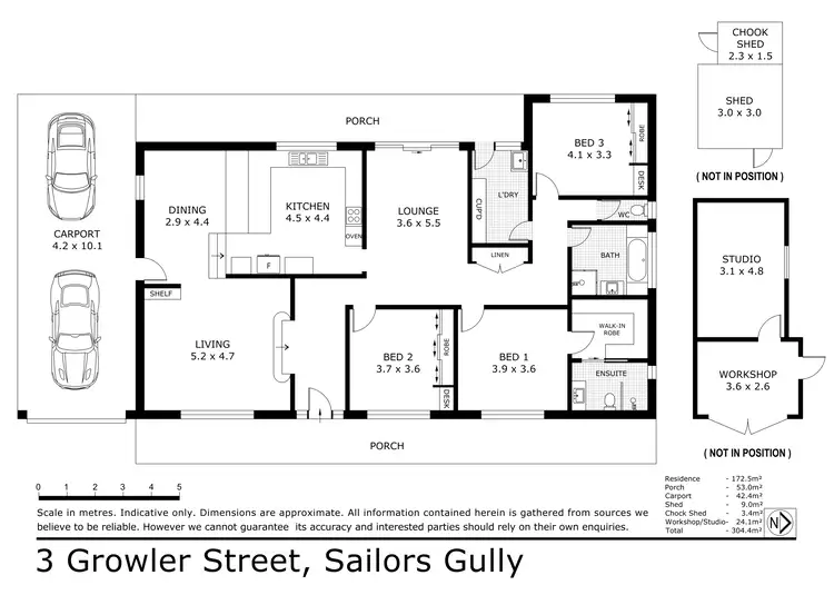 Floorplan of Homely house listing, 3 Growler Street, Eaglehawk VIC 3556