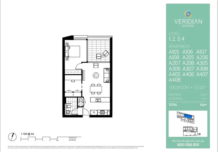 Floorplan of Homely apartment listing, A406/258 Railway Parade, Kogarah NSW 2217