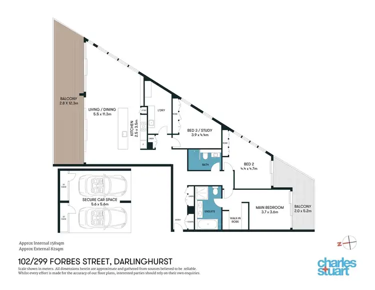 Floorplan of Homely apartment listing, 102/299 Forbes Street, Darlinghurst NSW 2010
