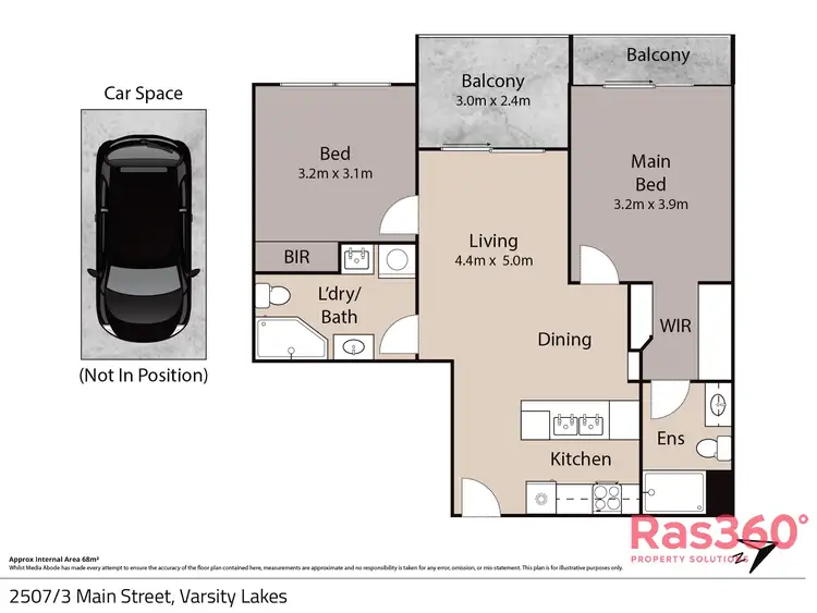 Floorplan of Homely apartment listing, 2507/3 Main Street, Varsity Lakes QLD 4227