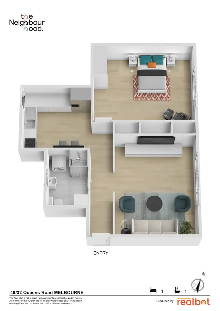 Floorplan of Homely apartment listing, 49/32 Queens Road, Melbourne VIC 3000