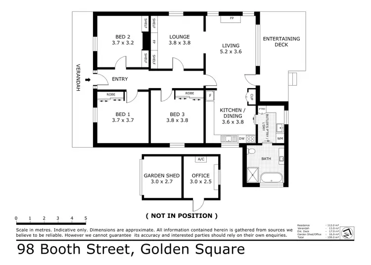Floorplan of Homely house listing, 98 Booth Street, Golden Square VIC 3555