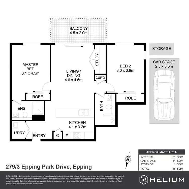 Floorplan of Homely apartment listing, 279/3 Epping Park Drive, Epping NSW 2121