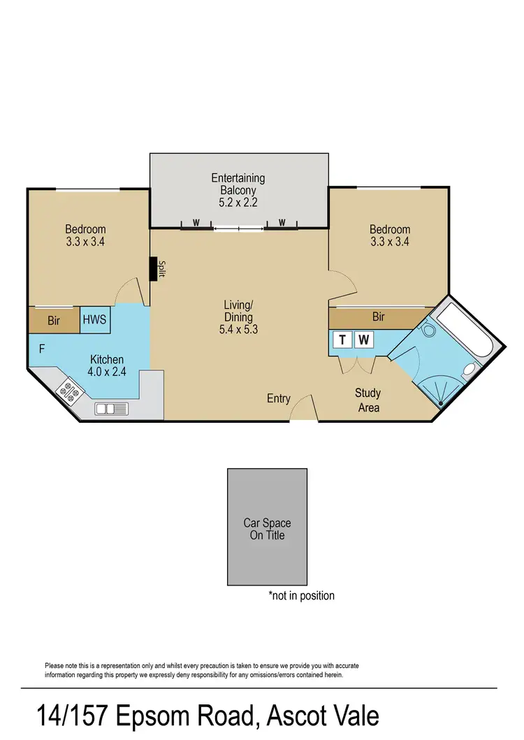 Floorplan of Homely apartment listing, 14/157 Epsom Road, Ascot Vale VIC 3032