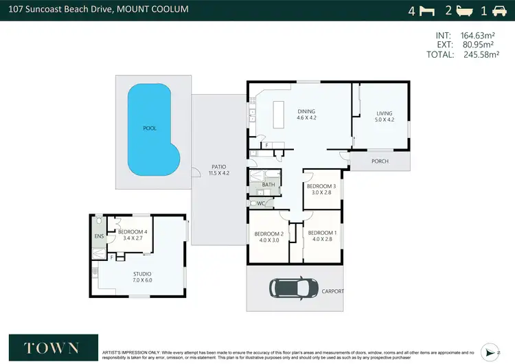 Floorplan of Homely house listing, 107 Suncoast Beach Drive, Mount Coolum QLD 4573