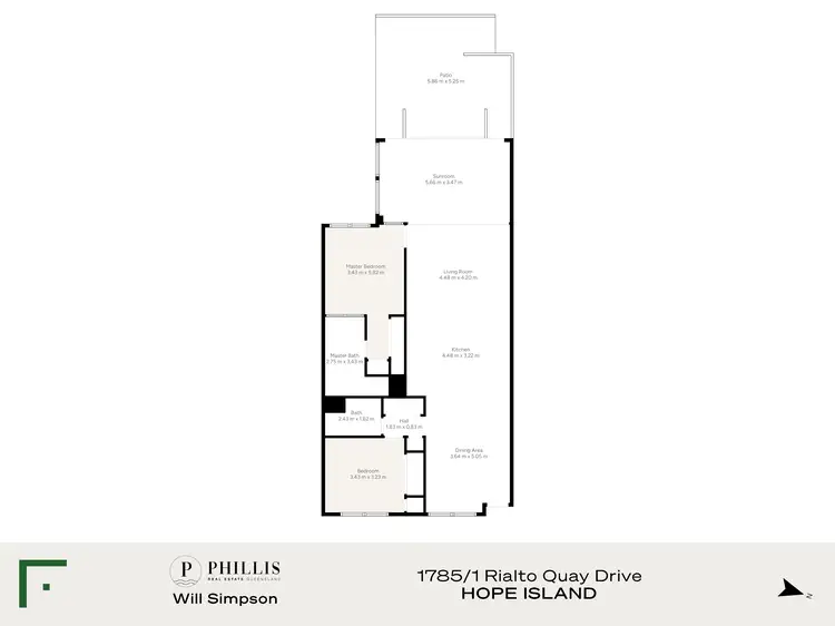 Floorplan of Homely apartment listing, 1785/1 Rialto Quay Drive, Hope Island QLD 4212