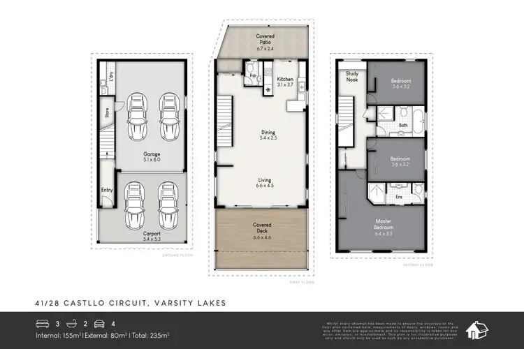 Floorplan of Homely villa listing, 41/28 Castello Circuit, Varsity Lakes QLD 4227