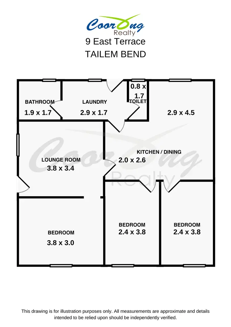 Floorplan of Homely house listing, 9 East Terrace, Tailem Bend SA 5260