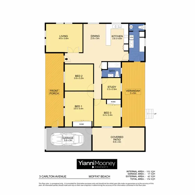 Floorplan of Homely house listing, 3 Carlton Avenue, Moffat Beach QLD 4551