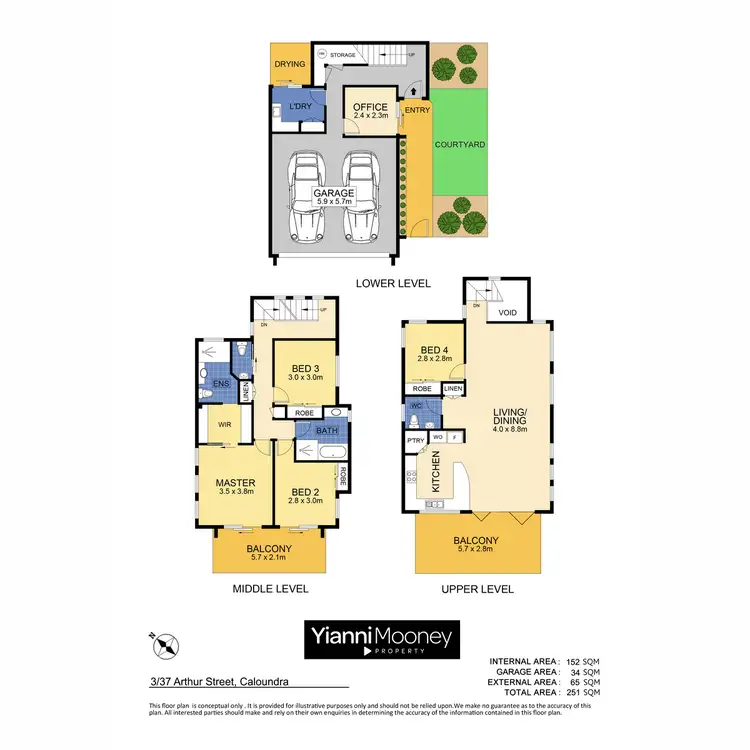 Floorplan of Homely townhouse listing, 3/37 Arthur Street, Caloundra QLD 4551