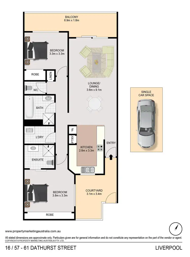 Floorplan of Homely unit listing, 16/57-61 Bathurst Street, Liverpool NSW 2170