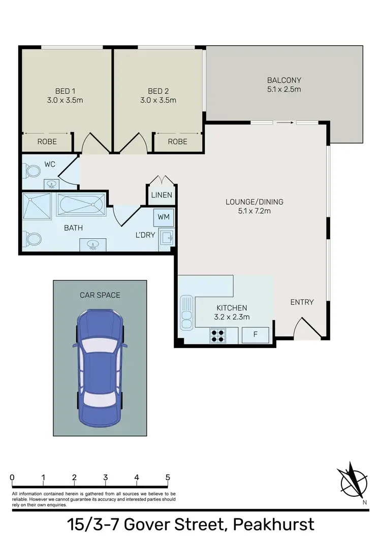 Floorplan of Homely unit listing, 15/3-7 Gover Street, Peakhurst NSW 2210