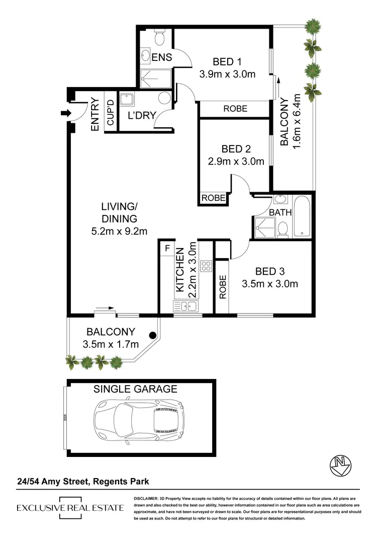 Floorplan of Homely unit listing, 24/54-58 Amy Street, Regents Park NSW 2143