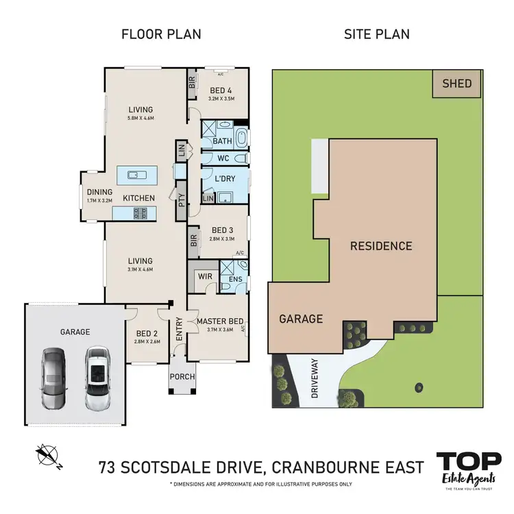Floorplan of Homely house listing, 73 Scotsdale Drive, Cranbourne East VIC 3977