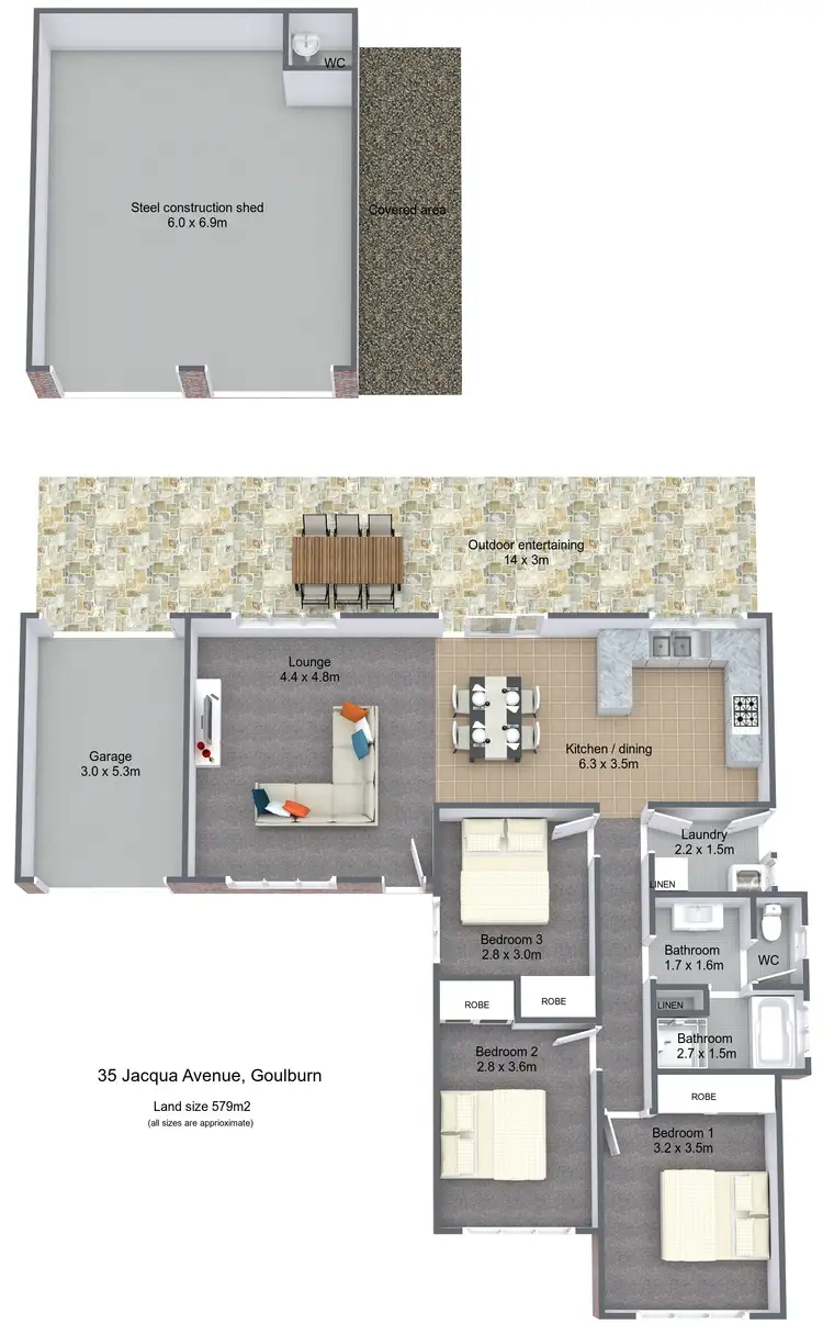 Floorplan of Homely house listing, 35 Jacqua Avenue, Goulburn NSW 2580