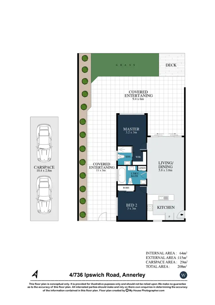 Floorplan of Homely unit listing, 4/736 Ipswich Road, Annerley QLD 4103