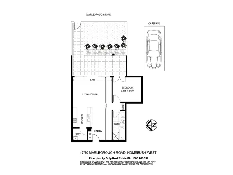 Floorplan of Homely apartment listing, 17/20-26 Marlborough Road, Homebush West NSW 2140