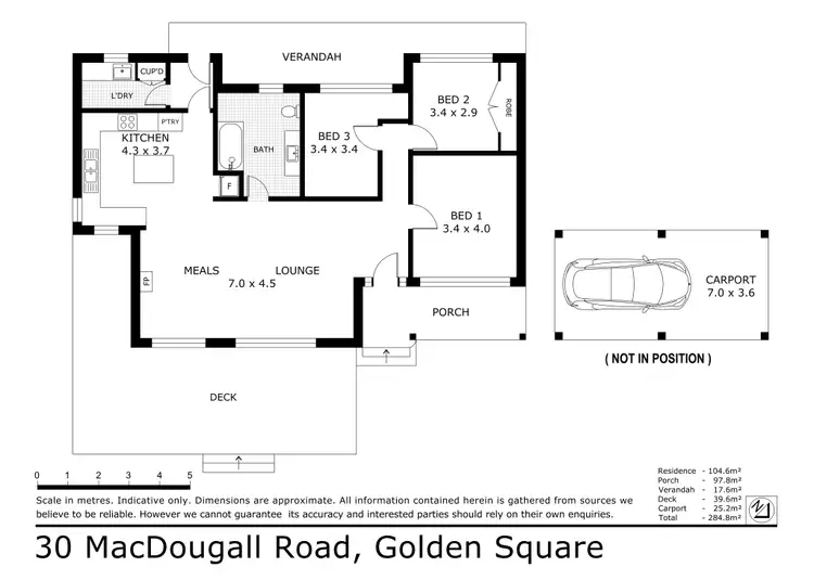 Floorplan of Homely house listing, 30 MacDougall Road, Golden Square VIC 3555