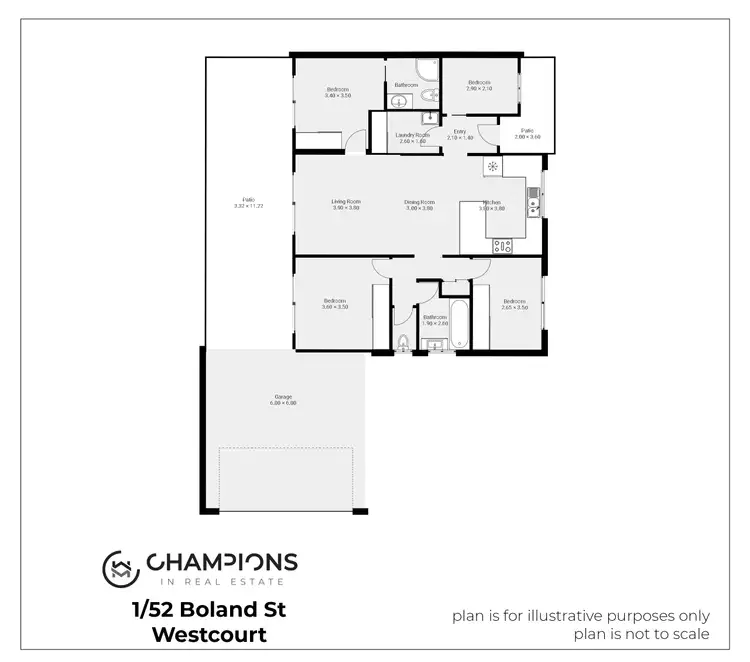 Floorplan of Homely house listing, 1/52 Boland Street, Westcourt QLD 4870