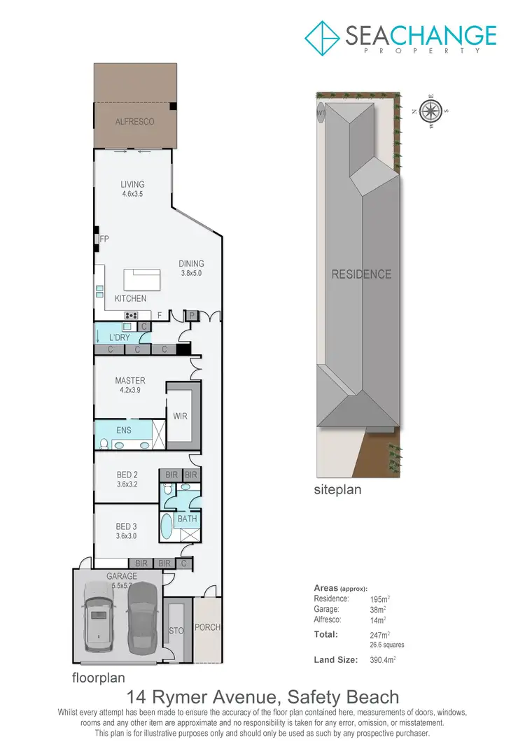 Floorplan of Homely house listing, 14A Rymer Avenue, Safety Beach VIC 3936