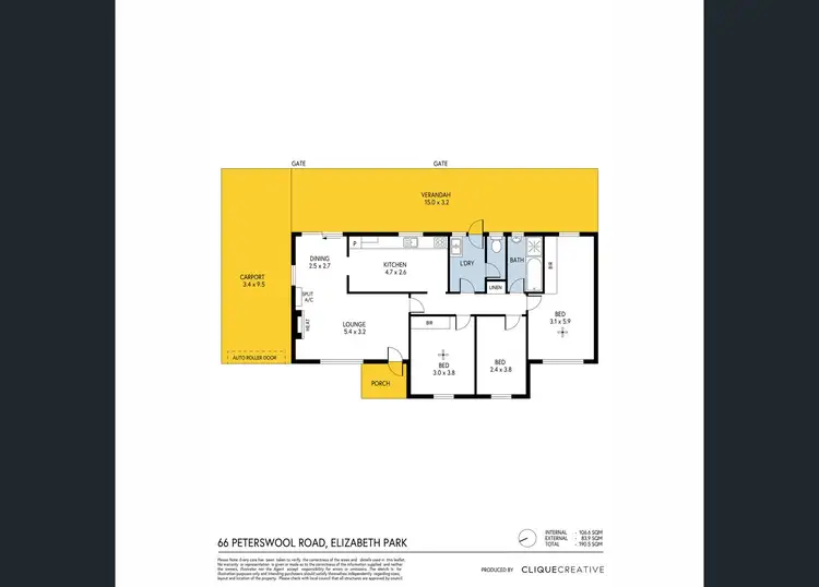 Floorplan of Homely house listing, 66 Peterswool Road, Elizabeth Park SA 5113